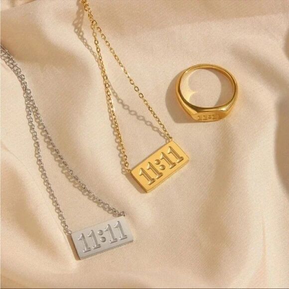 ⭐️ NEW 11:11 Spiritual Chain Necklace Silver or Gold Necklaces - Picture 4 of 10